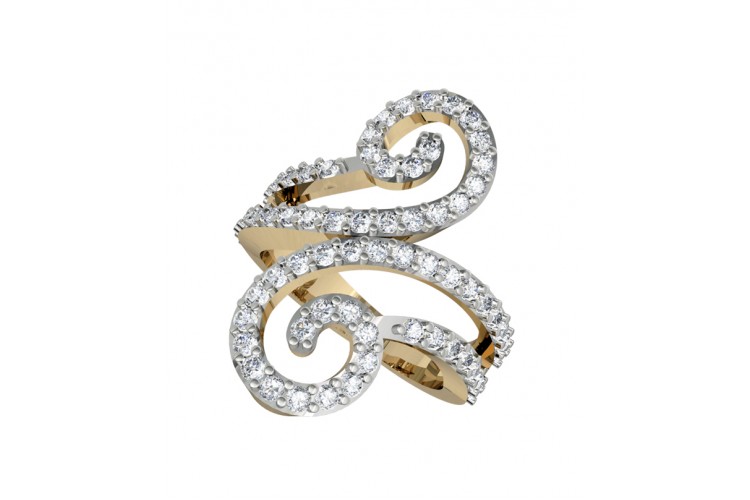 Fancy Diamond Coil Ring